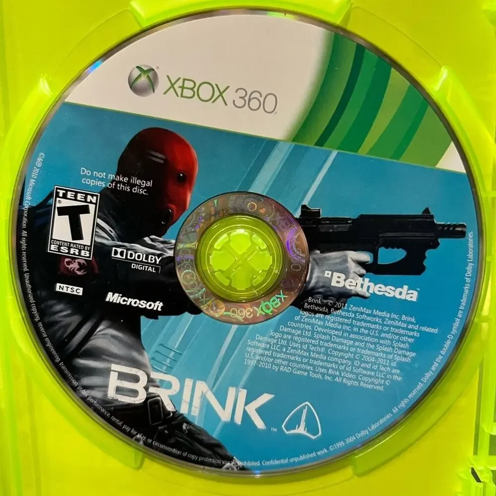 Brink (Microsoft Xbox 360, 2011) Complete With Manual Tested
